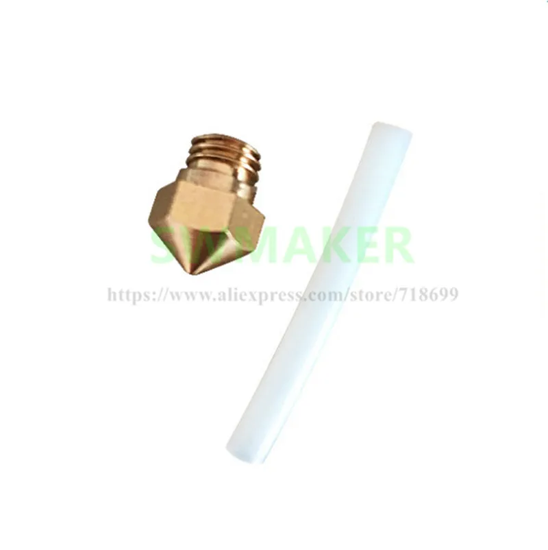 1pcs MK10 Nozzle size 0.4mm 1.75mm with PTFE tube for Wanhao/Flashforge 3D printer spare parts