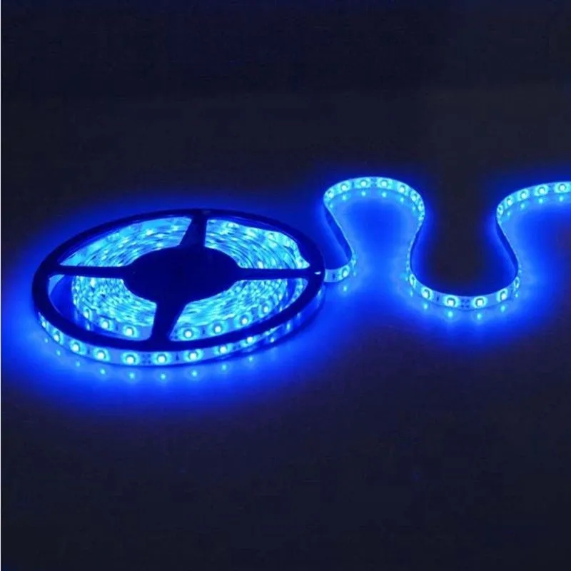 12V LED Strip Light 5M 300 LEDs 2835 LED Light Strips Flexible with 3A Power For Boat / Truck / Car/ Suv / Rv Blue