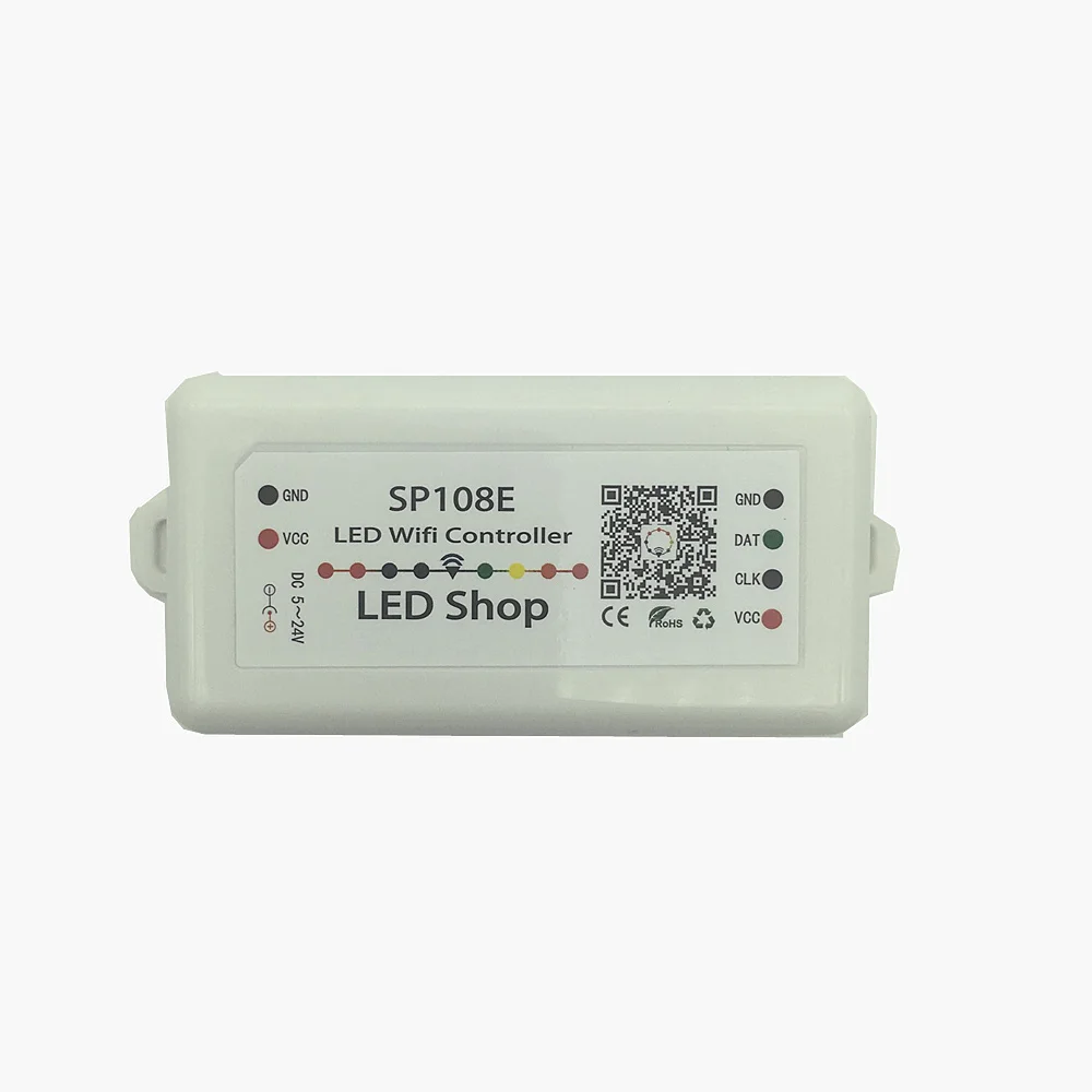 SP108E LED SPI Wifi pixel IC Controller by smart phone APP For WS2812B WS2813 SK9822 SK6812 RGBW APA102 LPD8806 Strip DC5-24V