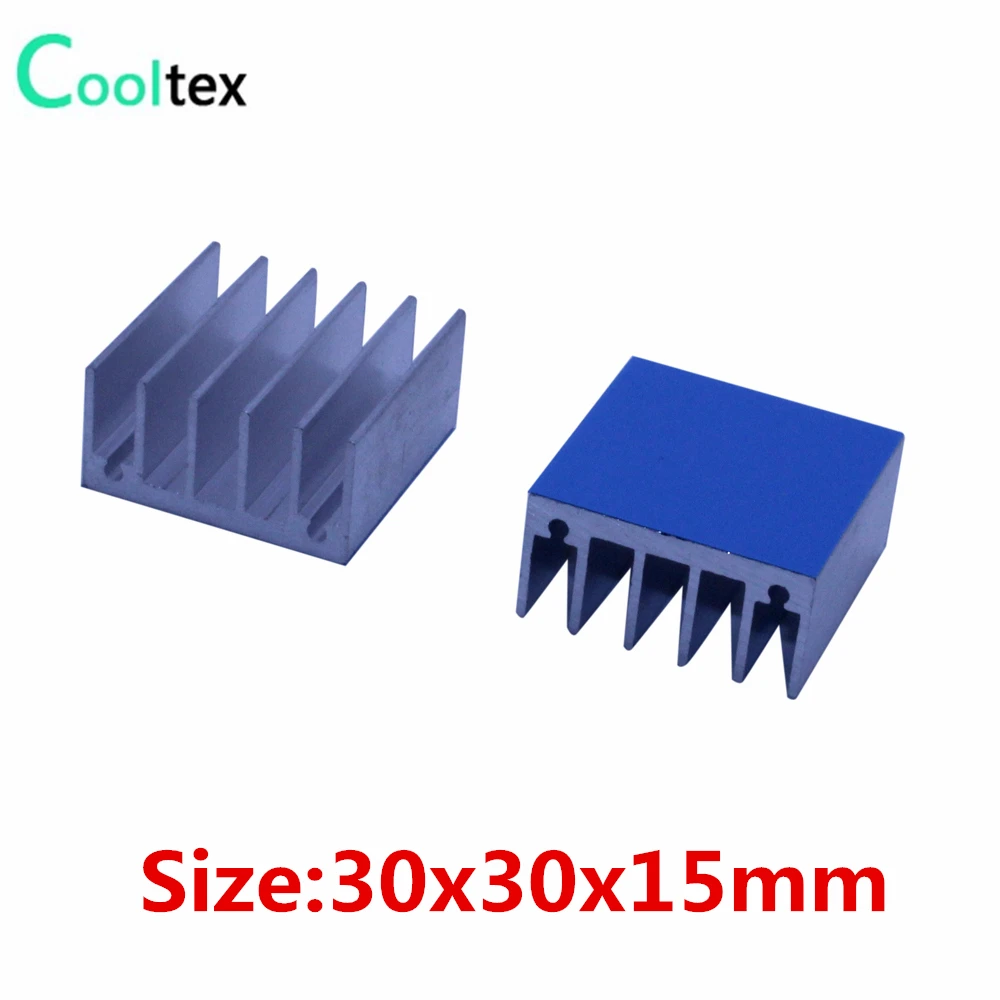 

5pcs 30x30x15mm Aluminum Heatsink Radiator Cooling Cooler For Electronic Chip IC RAM With Thermal Conductive Double sided Tape