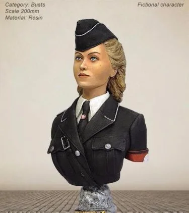 Unpainted Kit  1/9  Military Women  police officer    Bust  Historical  Figure Resin  Kit