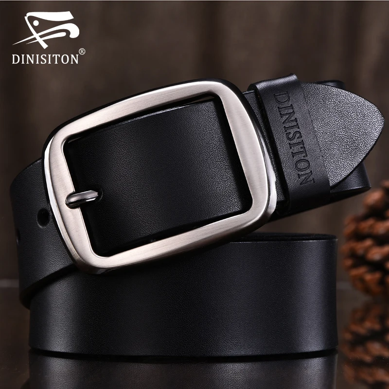 DINISITON cowhide genuine leather belts for men designer belts brand Strap male pin buckle fancy vintage jeans ceinture