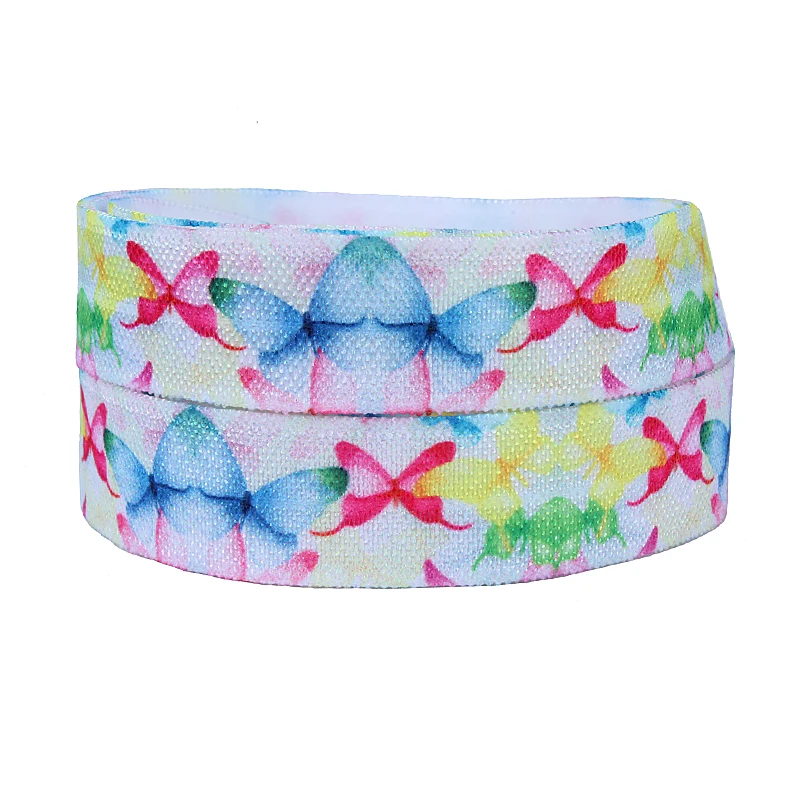 

FLRA ElasticNew watercolor butterfly fold over elastic ribbons