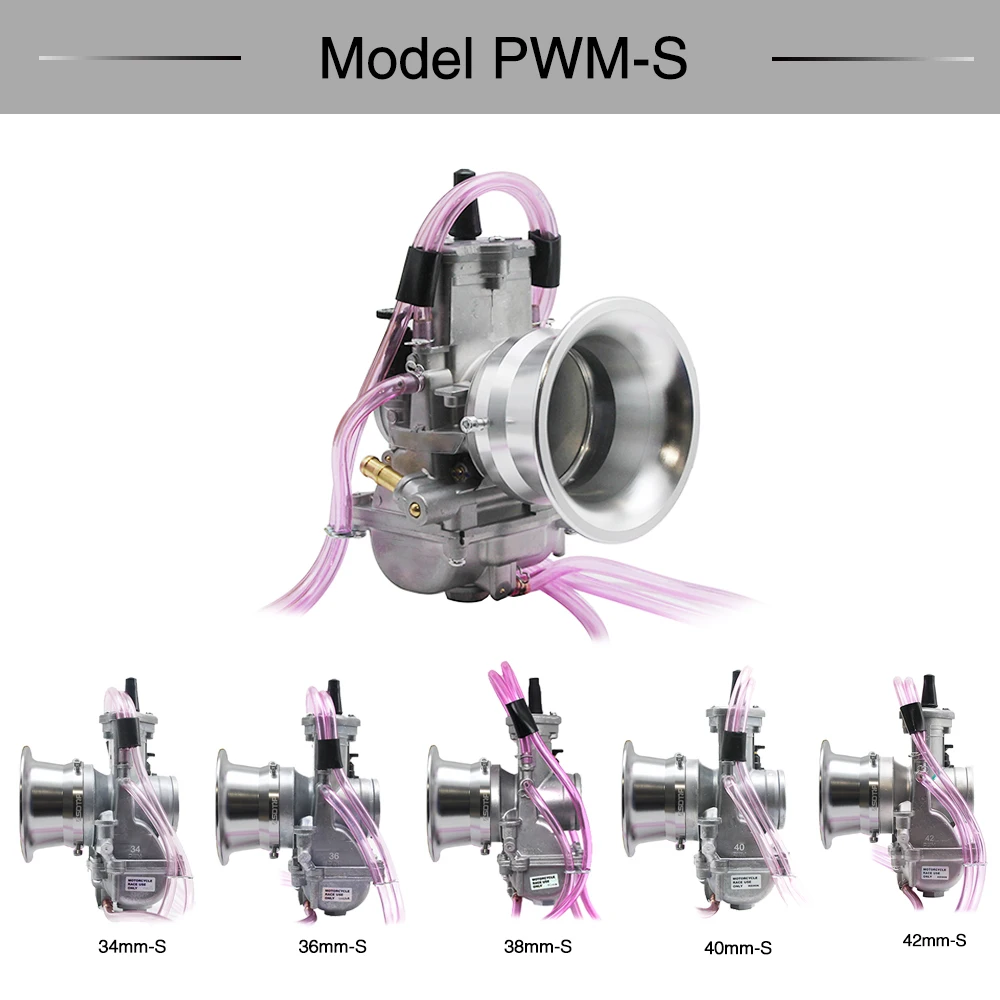 ZSDTRP Keihi PWM 34 36 38 40 42mm Motorcycle Quad Vent Carburetor Carb with Wind Cup For 125cc - 250cc 2Stroke Scooter UTV ATV