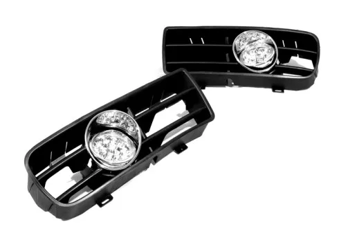 

Front Bumper Glass Lens Fog Light fog Lamp Kit (White LED) Set for VW Golf MK4