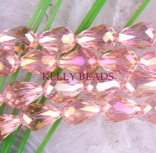 600pcs 8x11mm Vintage Rose AB Quartz Faceted Crystal Glass Teardrop Beads Crystal Jewelry Craft Bracelet DIY Beads free shipping