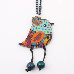 Birds necklace five colors unique design for girls women 2016 news cute lovely  pendant animal shape free shipping