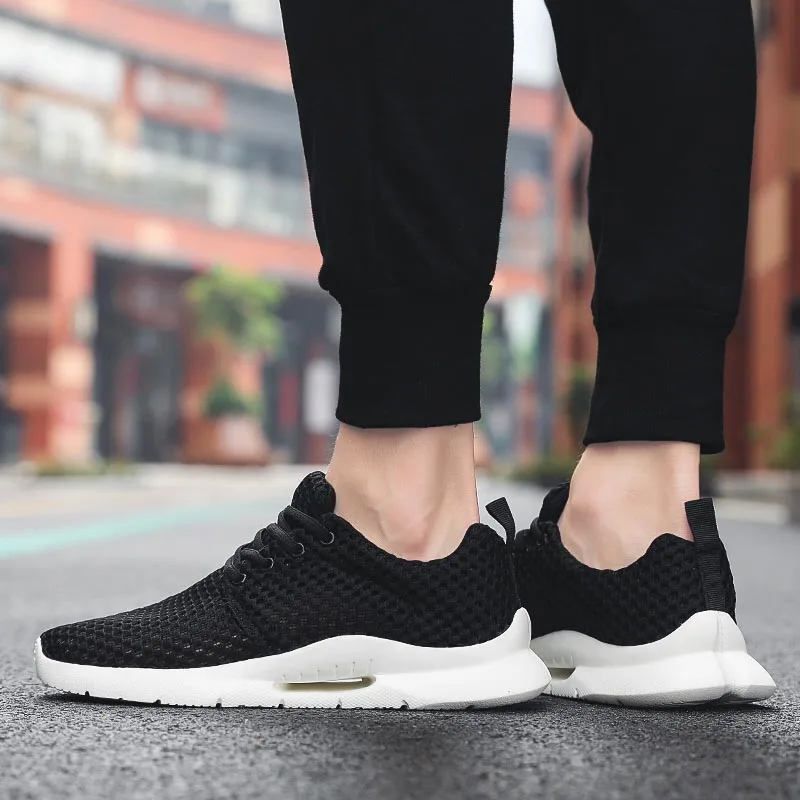 2020 New Mesh Mens Shoes Casual Breathable Sneakers Men Summer White Tenis Masculino Hombre Man Black Flat Erkek Sport Ayakkabi
