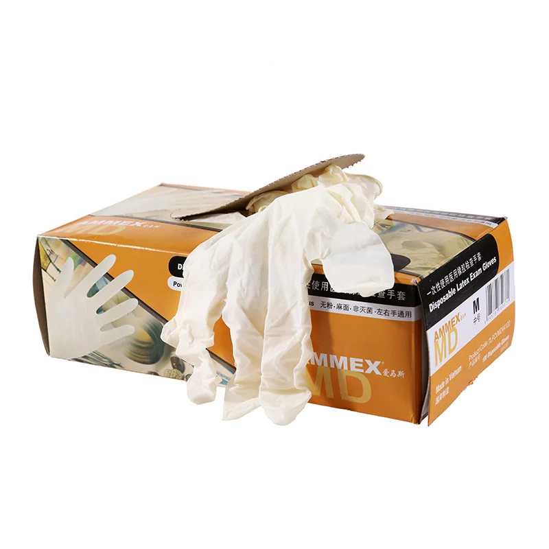 100 Pcs / Lot Disposable gloves Latex rubber housework White plastic glove