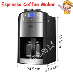 Ekspres do kawy Espresso automatyczne szlifowanie Cafe 1.25L Home Office ekspres fasoli izolacji