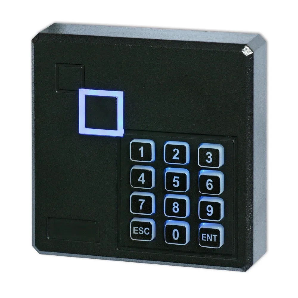 WG26/34 RFID 125KHz / IC 13.56mhz Card Reader Keypad Wiegand  Access Control Reader Color Black waterproof