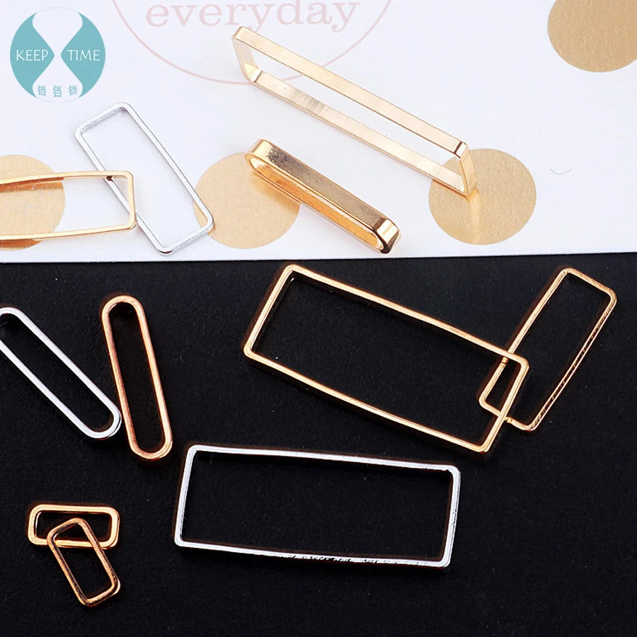 The new DIY copper earrings earrings accessories minimalist geometric rectangular elliptical earrings jewelry materials