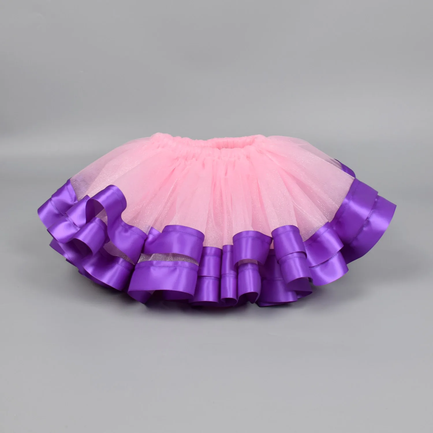 New Arrival Pink Sewn Baby Girl Extra Fluffy Tutu Skirt Girls Birthday Party Costum Ribbon Tulle Tutus Cake Smash 6mths-3T 4T