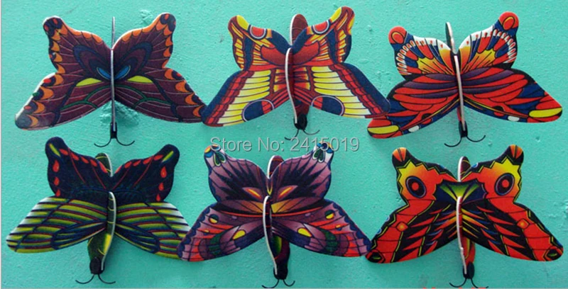 Free ship Wholesale 1000x foam butterflies butterfly flying glider planes kids party toys games favors bag pinata stock fillers