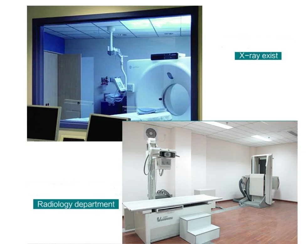 Óculos de proteção médicos genuínos da ligação do raio x & do raio gama, 0.5mmpb, lente da miopia disponível. quadro cinzento claro, ce da passagem, fda, iso etc