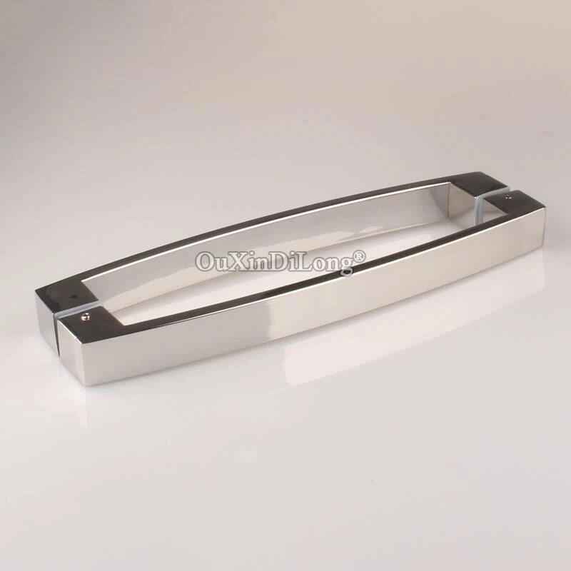 

Brand New Stainless Steel Frameless Shower Glass Door Handles Pair Mount Glass Door Push Pull Handles Chromed CC 300X300mm