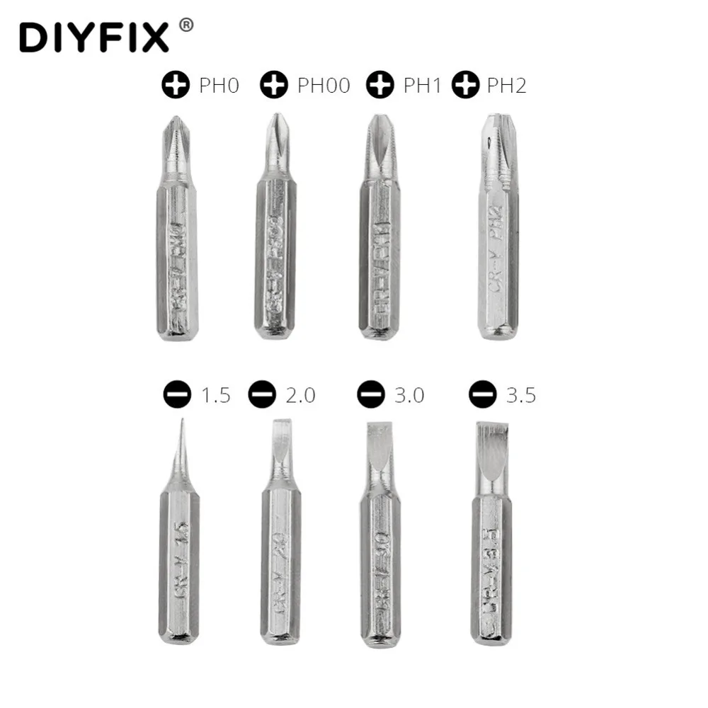 Perbaikan Diy Portable 8 In 1 Screwdriver Aluminium Pen Style Multi Alat Presisi Ponsel Perbaikan Alat Kit Obeng Set bit