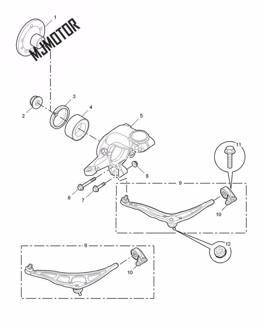 1pcs Control Arm with bushing left / right side for Chinese SAIC ROEWE 550 MG6 Auto car motor parts 10013214 / 30000155