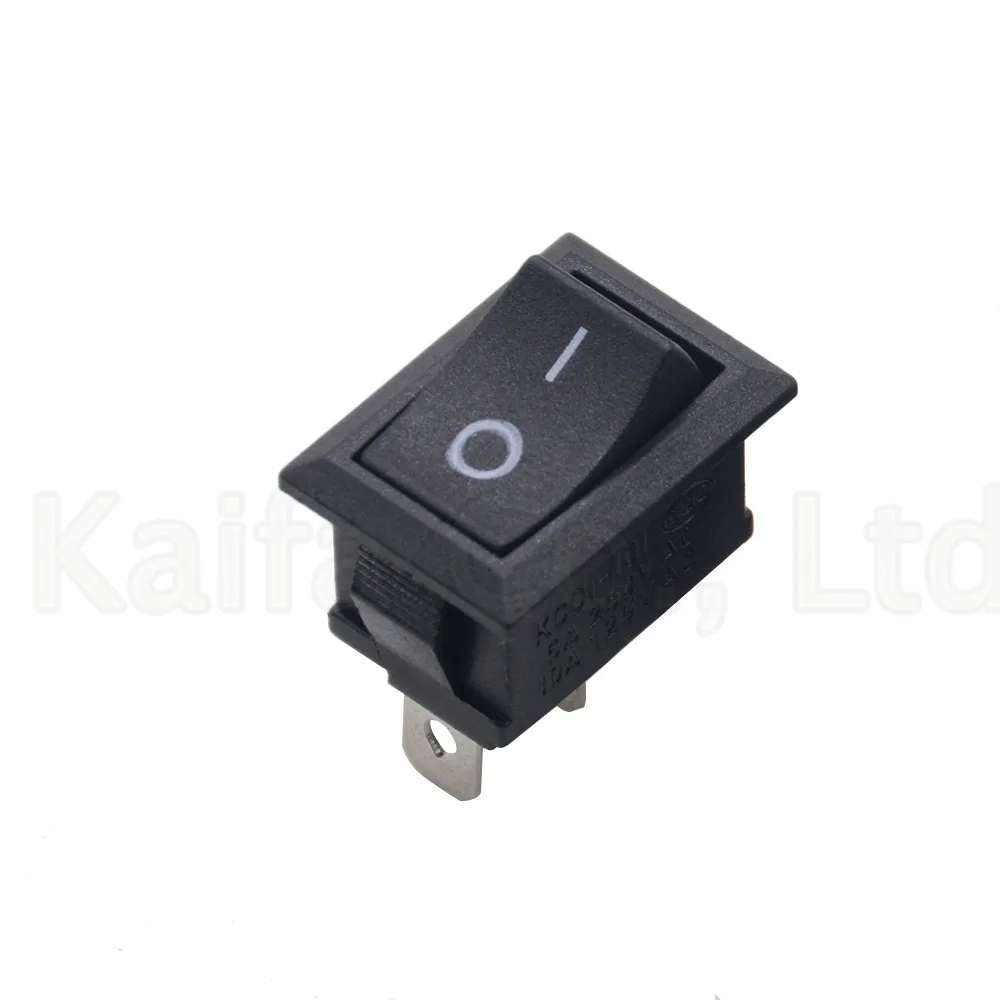 5pcs/lots 2Pin Snap-in ON/OFF KCD1-101 Car  Round Rocker Toggle SPST Switch 125V 6A