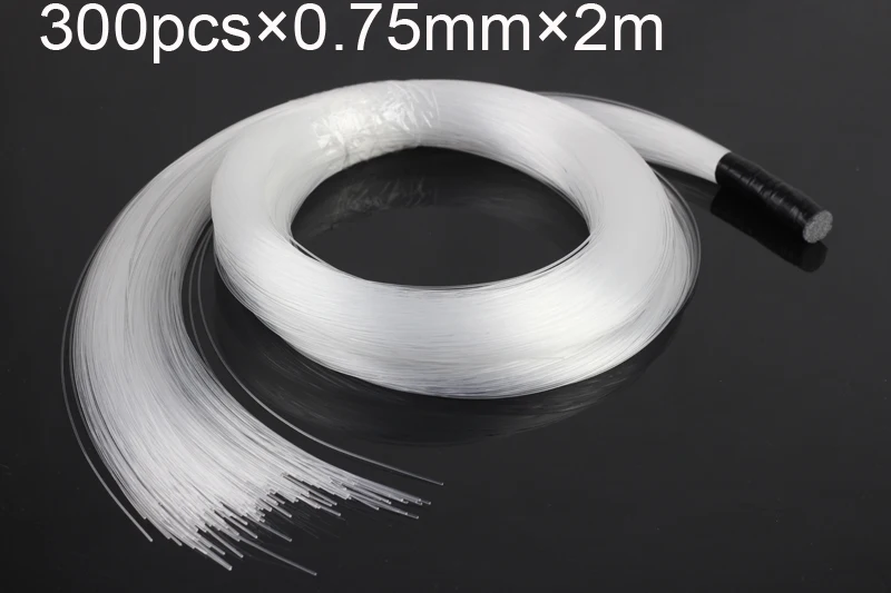 

0.75mmX300pcs X2Meters PMMA plastic fibra optica cablefor all kind led light engine driver