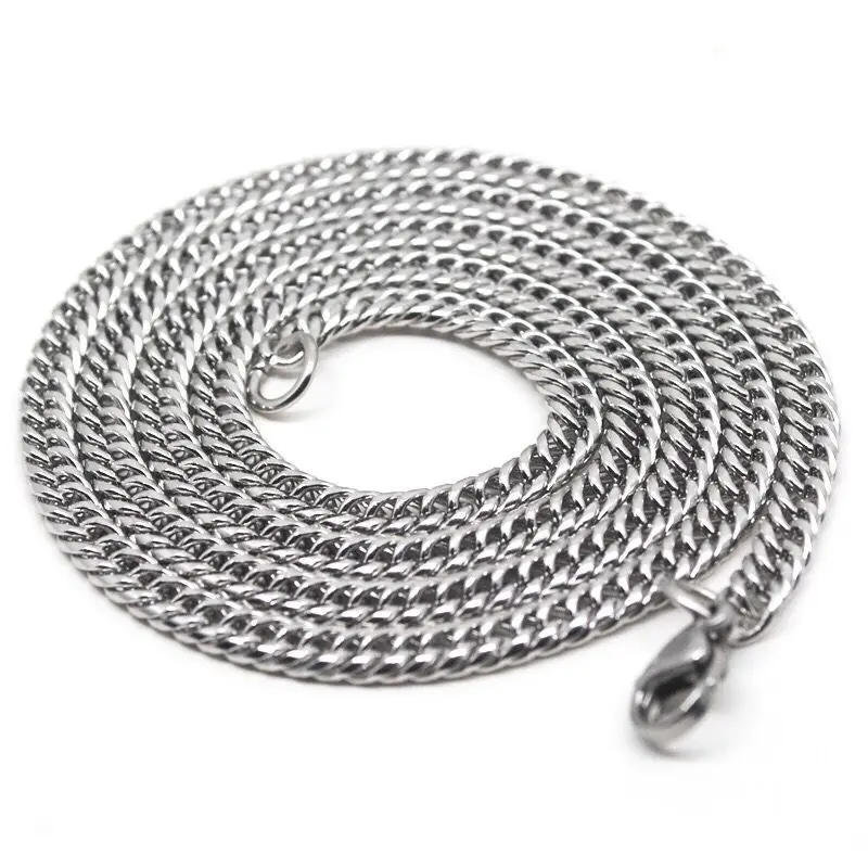 Wholesale Jewelry -- 50/60/70/80 cm 316L Titanium steel White Long Figaro Necklaces for Men Fashion Jewlery No Fade