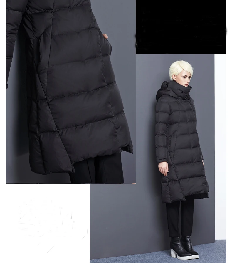 2020 womens winter long puffer down jackets thick black navy blue red plus size warm winter down coats