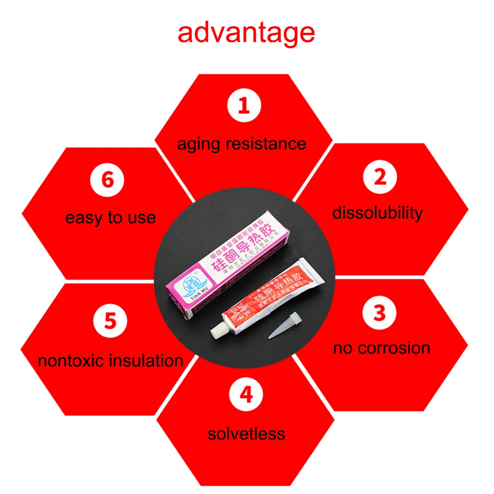 TIANMU Glue 705 Silicone Clear Sealing Glue and TM Silicone Heat Conduction Glue Grey or White Curing Silicone and Grease Heat
