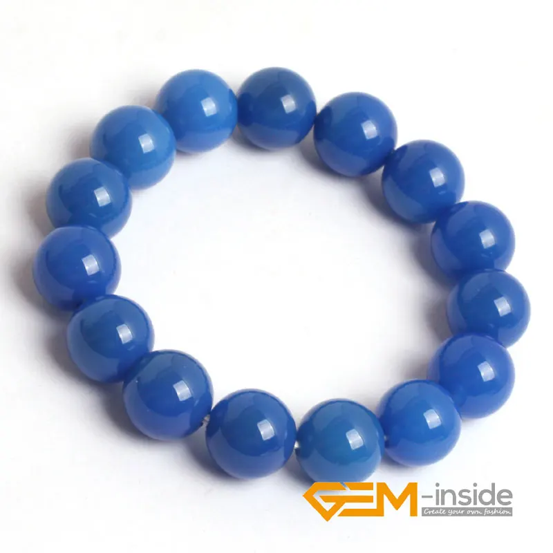 

Natural Blue Carnelian 6mm To 14mm Stone Energy Bracelets For Women For Gift Adjustment Loose DIY Jewelry