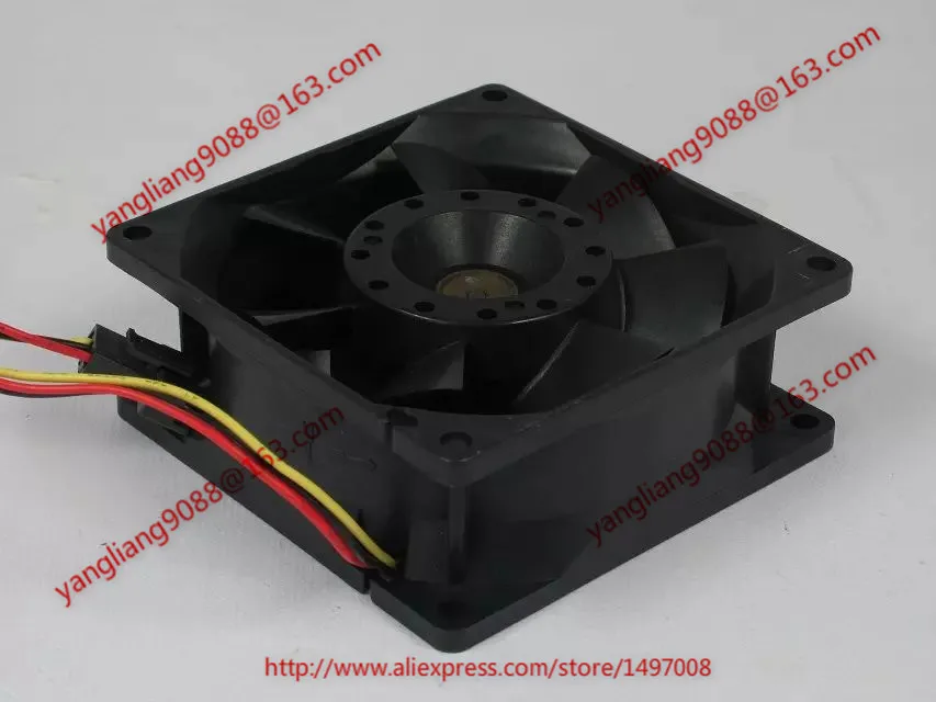 Sanyo Denki 109P0815H2M03 DC 15V 0.13A 3-Wire 80x80x32mm Server Cooling Fan