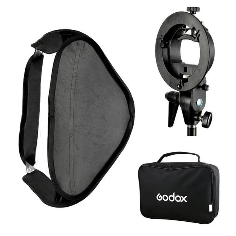 

Godox 80*80cm Speedlight Flash Softbox Ajustable 31 x 31inch + S type Bracket Bowens Mount Kit for Speedlite Studio Shooting