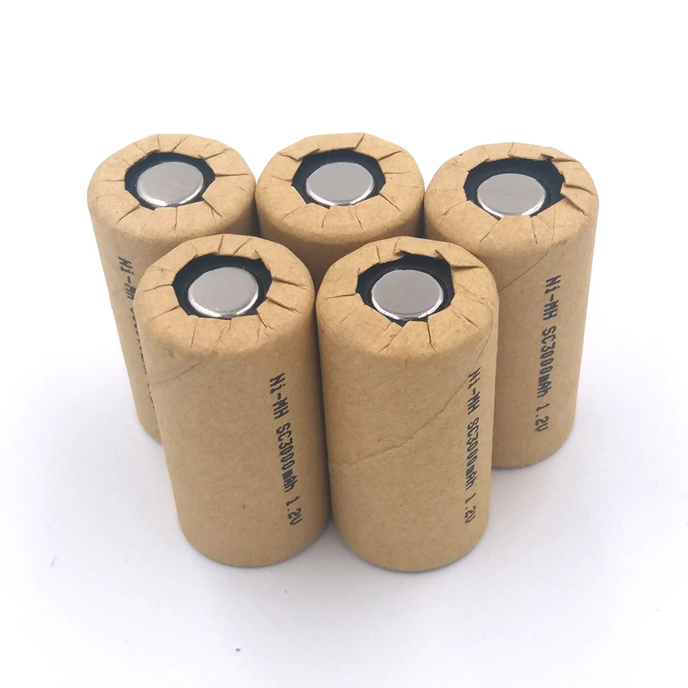 Ni-Mh SC3000mAh 10pcs NIMH SC3.0Ah Power Cell rechargeable battery cell power tool battery cell discharge rate 10C-15C