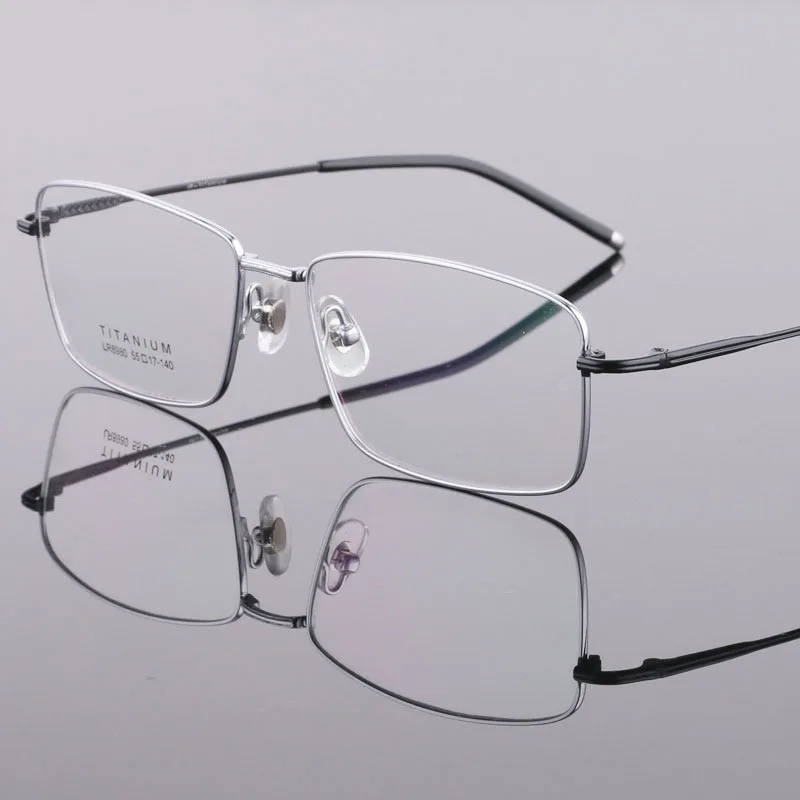 BCLEAR 2018 Fashion Men Glasses Frame Male Eyeglasses Frame Vintage Square Clear Lens Glasses Optical Spectacle Frames Tiatnium