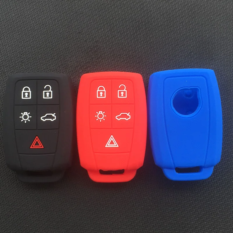 Silicone Car Key Cover Case For Volvo XC90 C70 S60 D5 V50 S40 C30 Remote Key Case For Keychain Alarm Car Remote Control  Scirocc