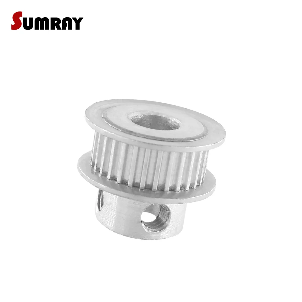 2pcs Tooth Belt Pulley MXL 30T 5/6/6.35/7/8/10/12mm Inner Bore 7/11mm Width Aluminium Alloy Pulley Wheel for Laser Machine