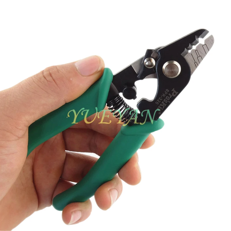 

Proskit-8PK-326 Tri-Hole Fiber Optic Stripper, 8PK-326 Clamp Fiber Stripping Pliers, 8PK-326 FTTH FIber Wire Stripper