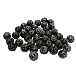 20/50/100pcs D16mm Filter Balls Aquarium Pond Reef Bio Black Fish Tank Air Pump Canister Biochemical Cotton Filter Sponge Media