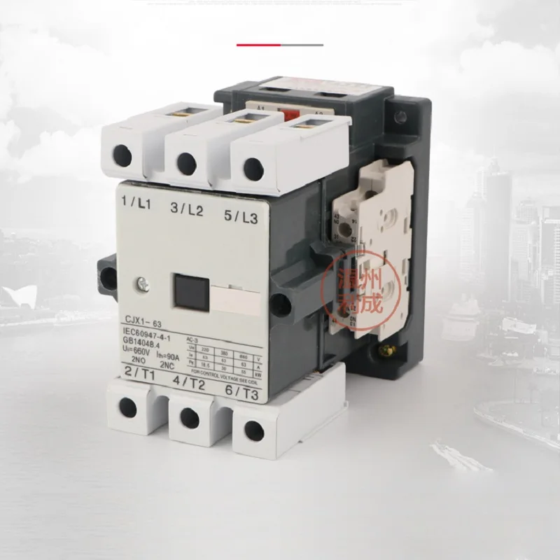 

AC contactor CJX1-63/22 (3TF47) AC220V/380V silver point 2NO+2NC low voltage contactor