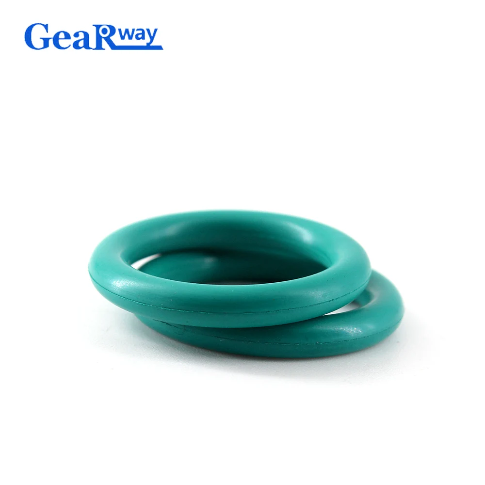 Gearway Fluorine Rubber O Ring Seal 5mm thickness Green FKM O Ring Sealing Gasket 37/38/39/40/57/58/59mm OD O Type Ring