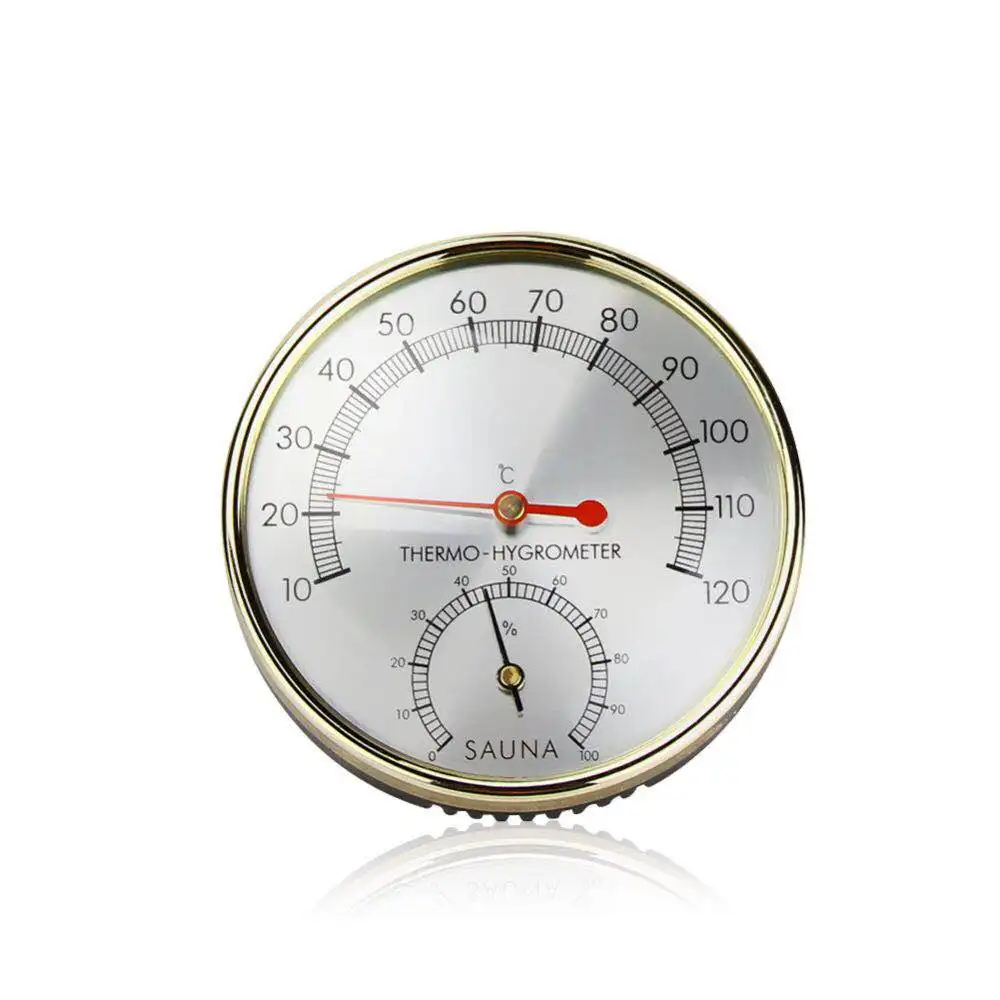 Sauna Thermometer and Hygrometer Stainless Steel Case Steam Sauna Room Thermometer Hygrometer Bath And Sauna Indoor Outdoor Used