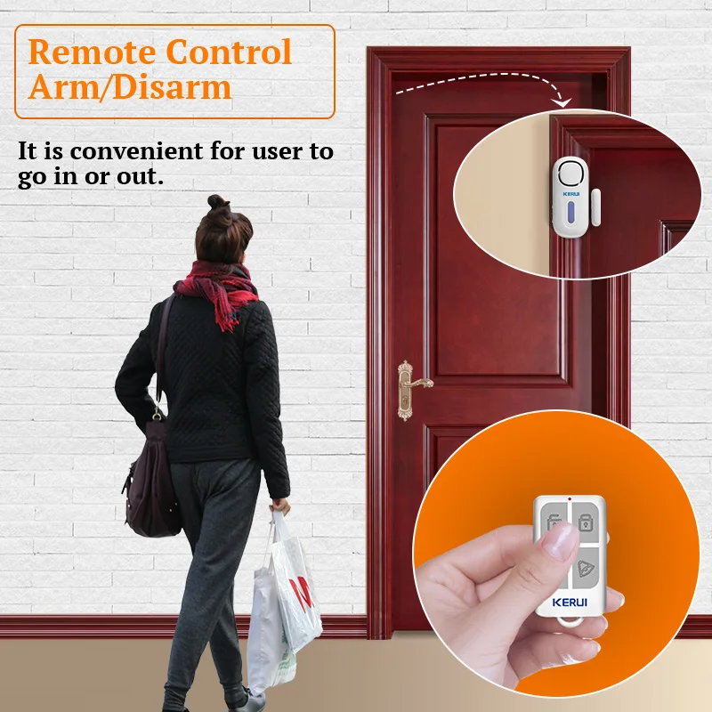 KERUI 120dB Wireless PIR Door Window Burglar Alert Sensor Home Security Arm Disarm Anti-Theft Alarm System with Remote Control