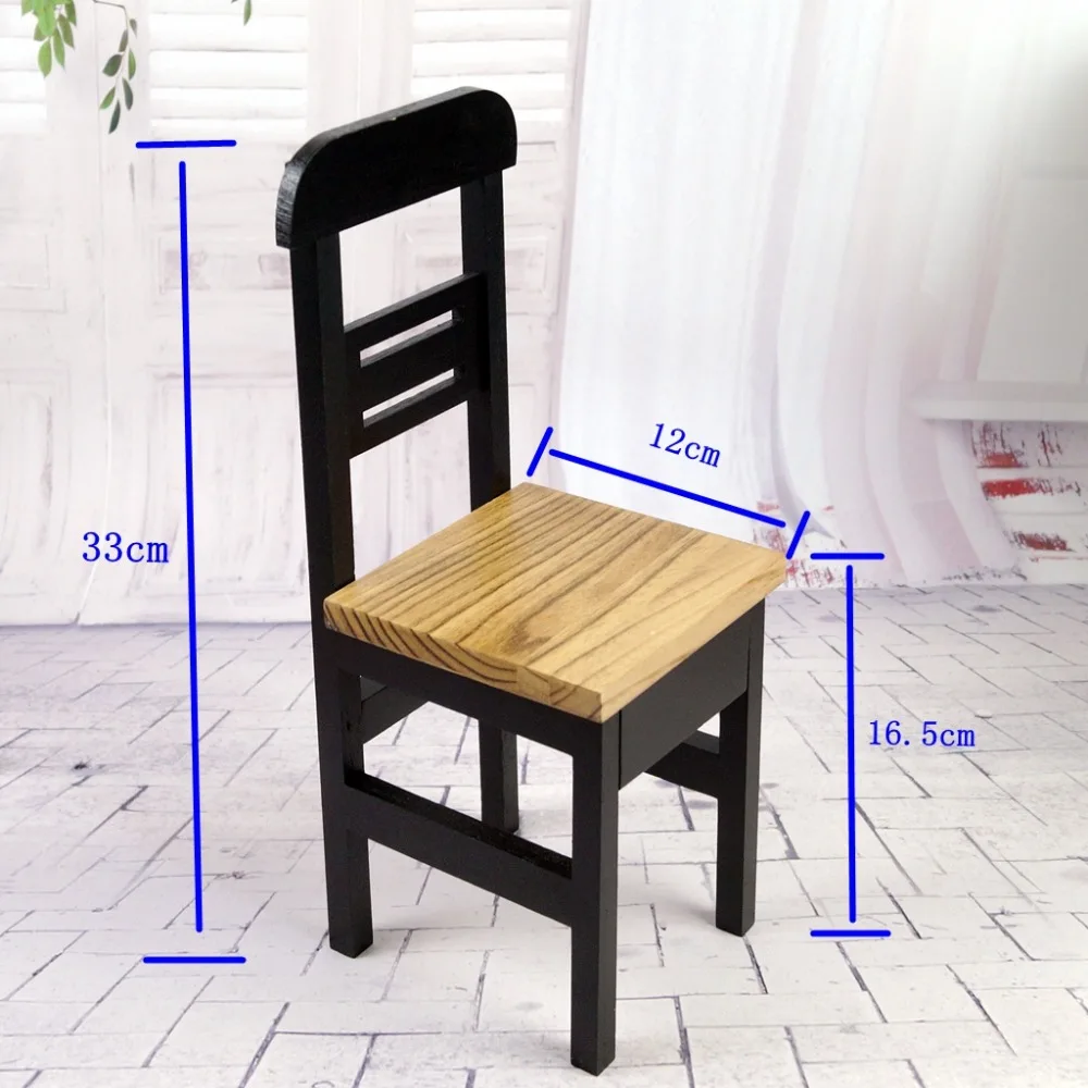 BJD Mini Furniture Wood CLass Chair & Desk For 1/3 24