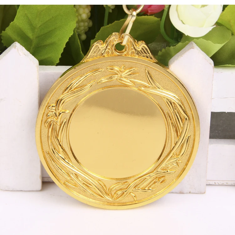 Медали орхидеи без рисунка, медаль золотого цвета и медаль серебряного цвета, цветная медаль бренза, свободная печать на нем