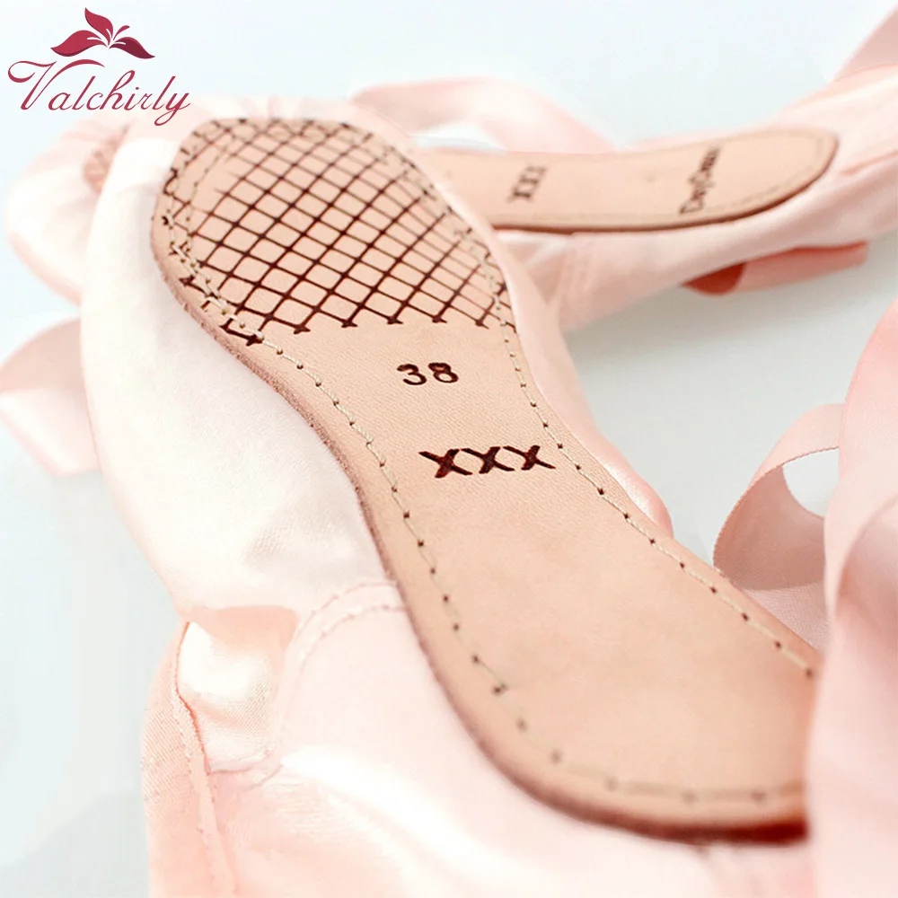 New Ballet Pointe Dance Bandage Shoes Girl Woman Professional Dancing Satin Shoes