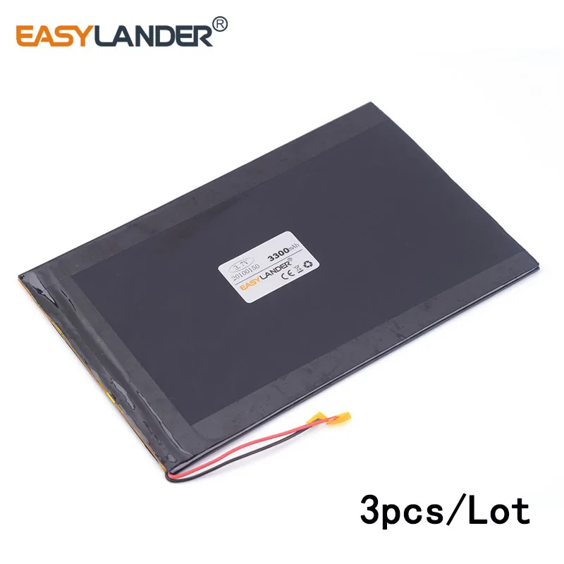 

3pcs/Lot 3.7 V 3300 mah 20100150 lithium polymer battery cool than rubik's tablet For DIY Power mobile Power bank e-book