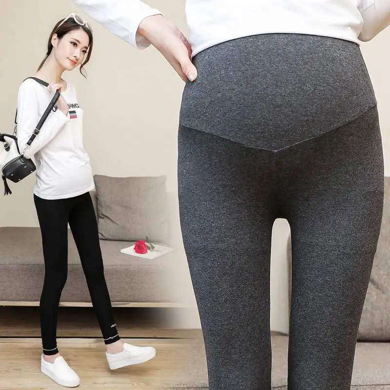 Pregnant women pants new autumn and winter fashion Korean version of the feet leggings pregnant women stomach lift pants