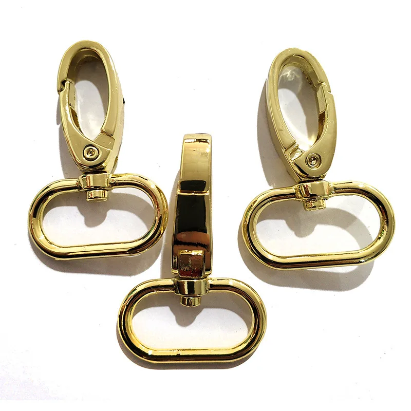 

1"inch 25mm Gold swivel clasps Push gate hook swivel snap hooks Metal Swivel Lobster Clasps