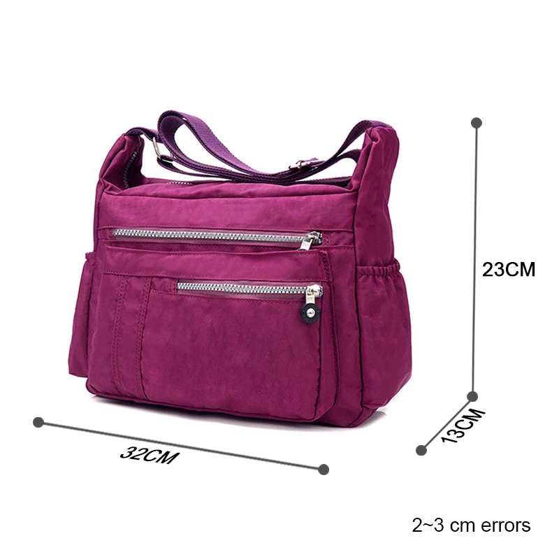 Bolso de hombro de nailon impermeable para mujer, bolsa de maternidad de gran capacidad, para cambiar pañales de bebé, bolso de maternidad