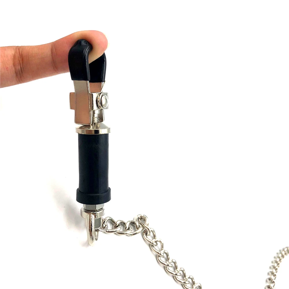 Le ultime clip per capezzoli in acciaio inossidabile femminile morsetti stimolatore del seno dispositivo di allungamento con catena Bondage per adulti BDSM giocattolo del sesso 3 colori