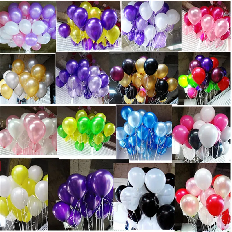 10Pcs/lot 1.5g Multi Latex Balloon Inflatable Air Balls Children\'s Birthday Wedding Party Decoration Float Balls home party DIY