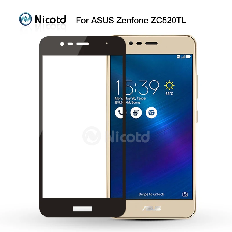 Nicotd Full Cover Tempered Glass For Asus Zenfone 3 Max ZC520TL ZC553KL Screen Protector Film For Asus Zenfone3 ZE520KL ZE552KL